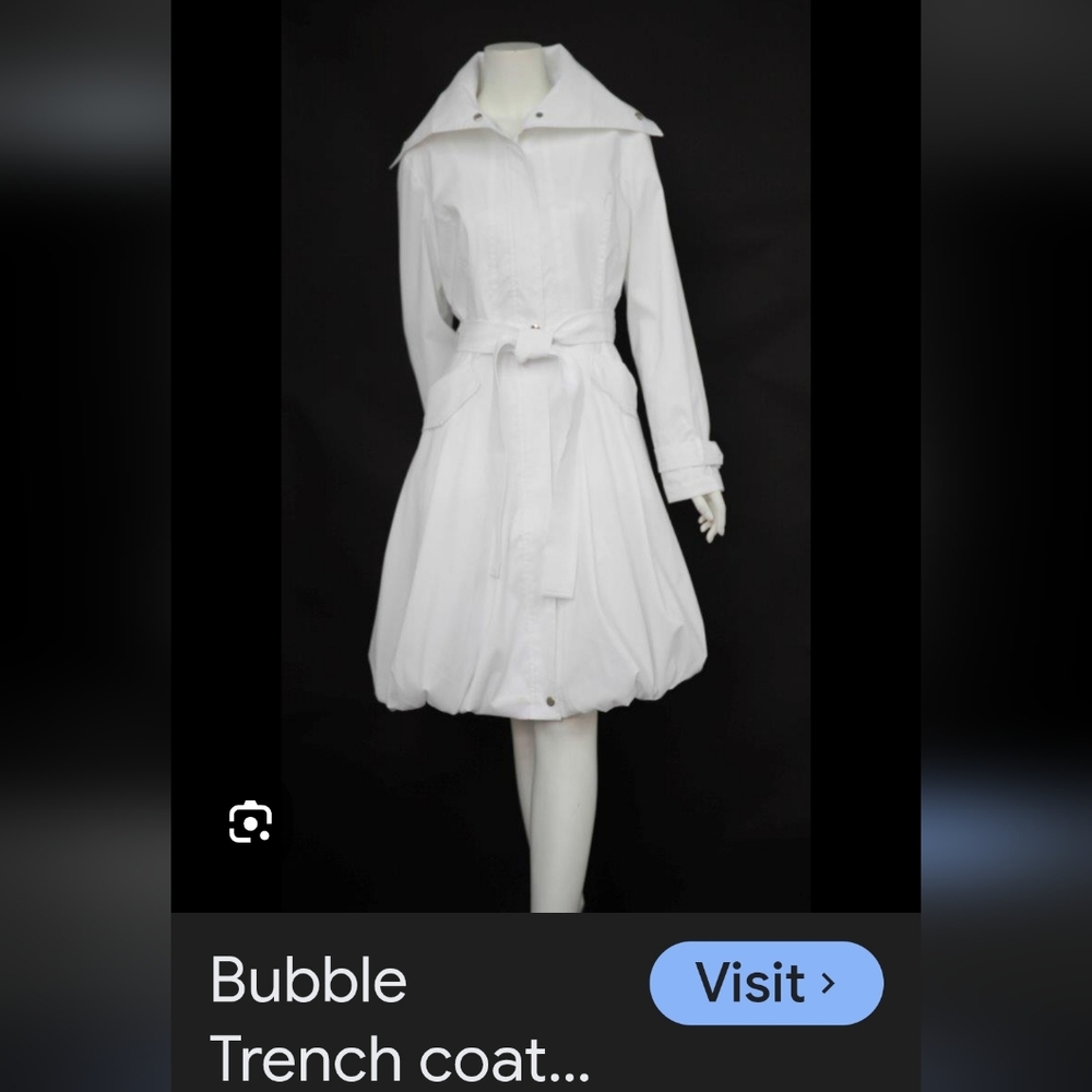 Samuel Dong White Bubble Trench Coat
